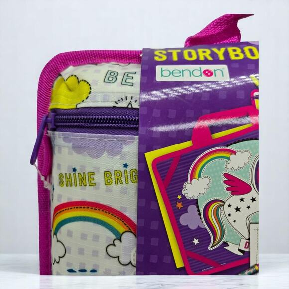 Bendon Storybook Lapdesk Carrying Case Activiity Books Rainbow Markers NWT - Picture 8 of 8